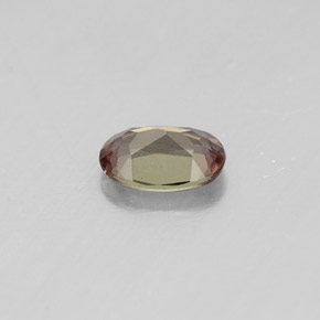 Andalousite multicolore naturelle coupe ovale, 0,40 ct, VVS-VS