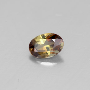 Andalousite multicolore naturelle coupe ovale, 0,41 ct, VVS-VS