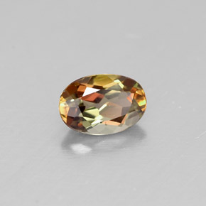 Andalousite Multicolore naturelle Coupe ovale, 0.51 ct, VVS-VS