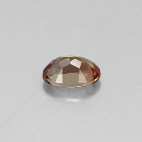 Andalousite multicolore naturelle coupe ovale, 0,48 ct, VVS-VS
