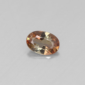 Andalousite multicolore naturelle coupe ovale, 0,36 ct, VVS-VS