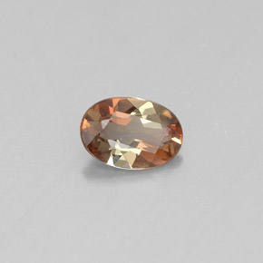 Andalousite multicolore naturelle coupe ovale, 0,36 ct, VVS-VS