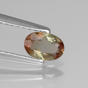 Andalousite Multicolore naturelle Coupe ovale, 0.32 ct, VVS-VS