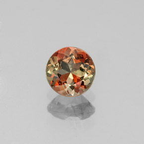 Andalousite multicolore naturelle coupe roude, 0,51 ct, VS