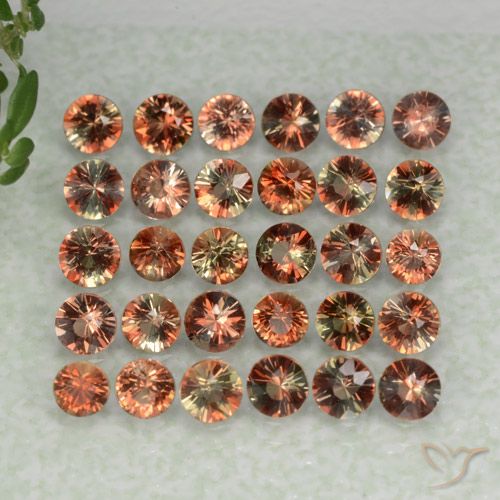 4.57ctw Naturel Multicolore Andalousite, Tour, VS
