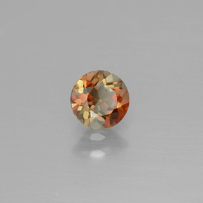Andalousite multicolore naturelle coupe roude, 0,46 ct, VS