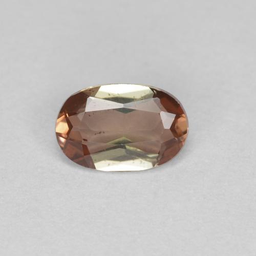 Andalousite multicolore naturelle coupe ovale, 0,42 ct, VS