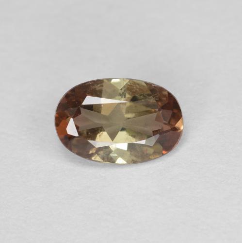 Andalousite multicolore naturelle coupe ovale, 0,42 ct, VS