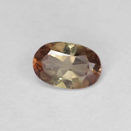 Andalousite multicolore naturelle coupe ovale, 0,42 ct, VS