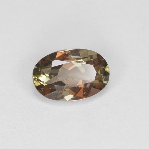 Andalousite multicolore naturelle coupe ovale, 0,44 ct, VS-SI