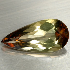 Andalousite multicolore naturelle en forme de poire, 2,93 ct, VS