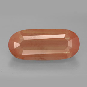 Andésine labradorite orange naturelle forme fantaisie, 8,57 ct, VVS