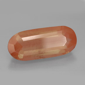 Andésine labradorite orange naturelle forme fantaisie, 8,57 ct, VVS