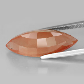 Labradorite andésine Miel Orange naturelle Marquise, 8.24 ct, VVS-VS