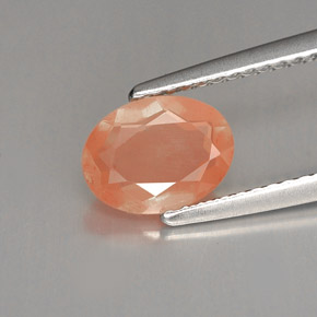 Labradorite andésine Champagne naturelle Coupe ovale, 1.11 ct, VVS