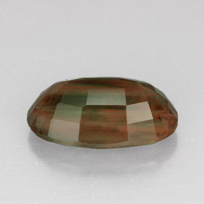 Andésine labradorite rouge naturelle coupe ovale, 4,83 ct, VVS-VS