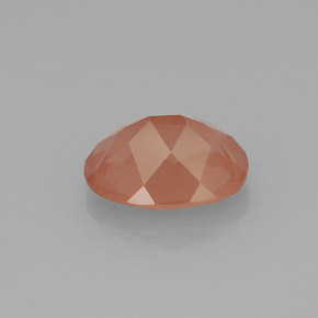 Andésine labradorite rouge naturelle coupe ovale, 1,81 ct, VVS