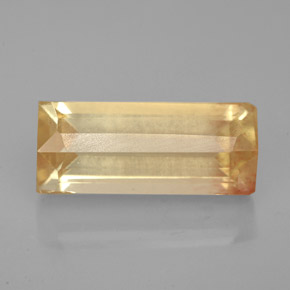 Andésine labradorite jaune naturelle baguette, 3,90 ct, VS