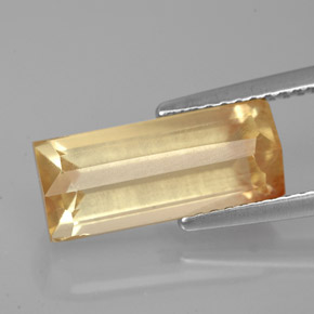 Andésine labradorite jaune naturelle baguette, 3,90 ct, VS