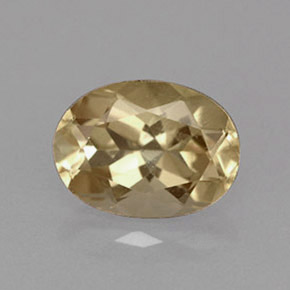 Andésine labradorite jaune naturelle coupe ovale, 1,58 ct, VVS-VS