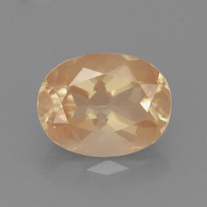 Andésine labradorite rouge naturelle coupe ovale, 1,77 ct, VVS