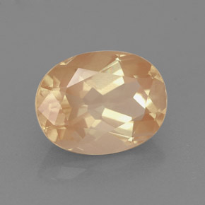 Andésine labradorite rouge naturelle coupe ovale, 1,77 ct, VVS