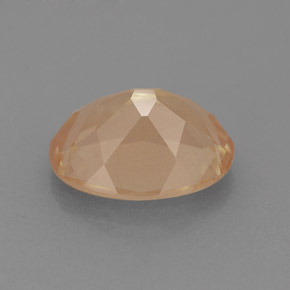 Andésine labradorite rouge naturelle coupe ovale, 1,77 ct, VVS