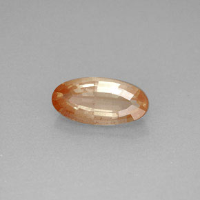 Andésine labradorite rouge naturelle coupe ovale, 1,21 ct, VVS
