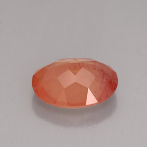 Andésine labradorite orange naturelle coupe ovale, 2,91 ct, VVS