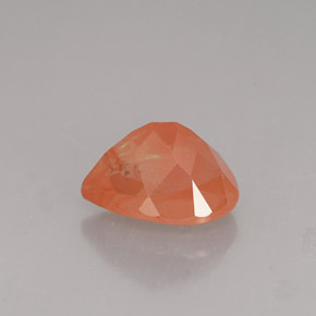 Andésine labradorite orange naturelle en forme de poire, 1,98 ct, VVS