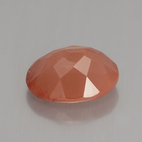 Andésine labradorite orange naturelle coupe ovale, 3,16 ct, VVS