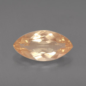 Andésine labradorite orange naturelle marquise, 1,60 ct, VS