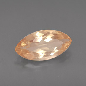 Andésine labradorite orange naturelle marquise, 1,60 ct, VS