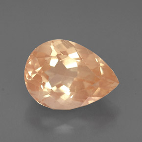 Andésine labradorite orange naturelle en forme de poire, 2,68 ct, VS