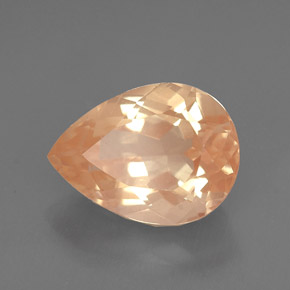 Andésine labradorite orange naturelle en forme de poire, 2,68 ct, VS