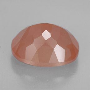 Andésine labradorite orange naturelle coupe ovale, 3,76 ct, VVS