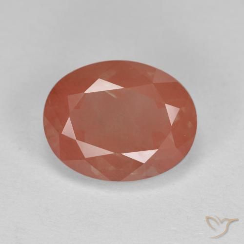 2.21ct Naturel Rouge blush Labradorite andésine, ovale, Translucide