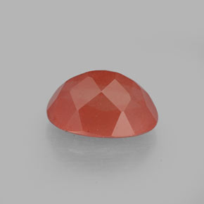 Andésine labradorite rouge naturelle coupe ovale, 1,40 ct, VS