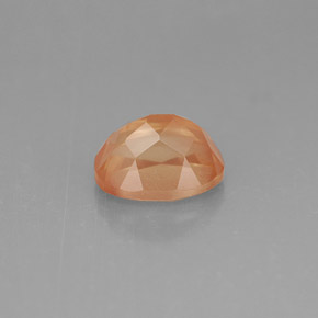Andésine labradorite rouge naturelle coupe ovale, 1,61 ct, VS