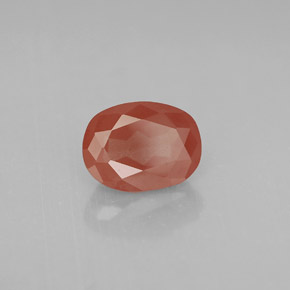 Andésine labradorite rouge naturelle coupe ovale, 1,33 ct, VS