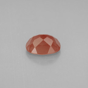 Andésine labradorite rouge naturelle coupe ovale, 1,33 ct, VS
