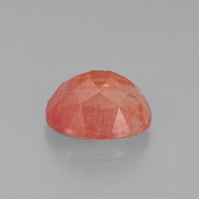 Andésine labradorite rouge naturelle coupe ovale, 1,50 ct, VS