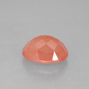 Andésine labradorite rouge naturelle coupe ovale, 1,96 ct, VS