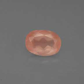 Andésine labradorite rouge naturelle coupe ovale, 0,97 ct, VS