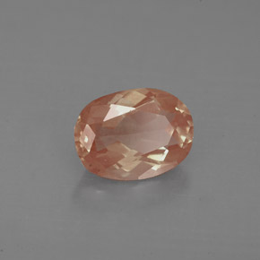 Andésine labradorite rouge naturelle coupe ovale, 1,23 ct, VS