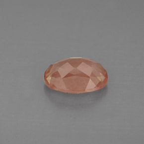 Andésine labradorite rouge naturelle coupe ovale, 1,23 ct, VS