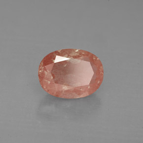 Labradorite andésine Miel Rouge naturelle Coupe ovale, 1.18 ct, VS