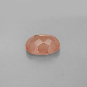 Andésine labradorite rouge naturelle coupe ovale, 1,39 ct, VS