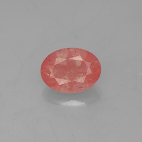 Andésine labradorite rouge naturelle transparent, 1,13 ct, transparent / translucide