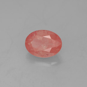Andésine labradorite rouge naturelle transparent, 1,13 ct, transparent / translucide